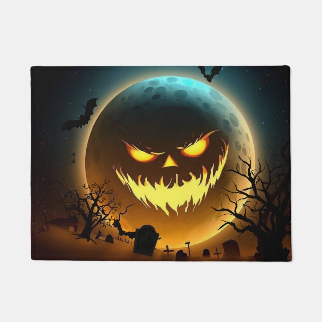 Halloween/pumpkin/moon/fall Doormat (Front)