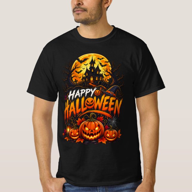 Halloween Pumpkin Moon Magic T-Shirt (Front)