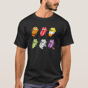 Halloween Pumpkin Mummies Vampire Candy Corn Tongu T-Shirt