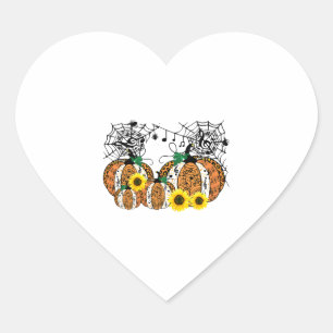 Halloween Pumpkin Music Symbols Music Teacher Heart Sticker