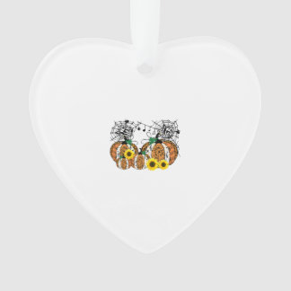 Halloween Pumpkin Music Symbols Music Teacher Ornament