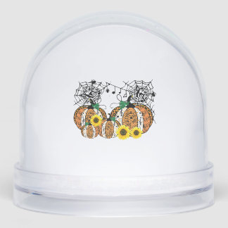 Halloween Pumpkin Music Symbols Music Teacher Snowglobe