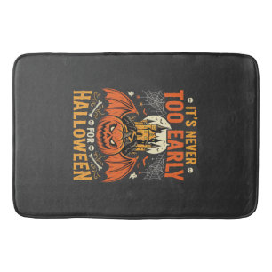 Halloween Pumpkin Never Too Early Castle Graphic_1 Bath Mat