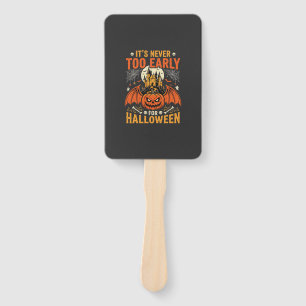 Halloween Pumpkin Never Too Early Castle Graphic_1 Hand Fan