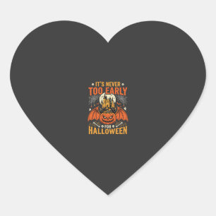Halloween Pumpkin Never Too Early Castle Graphic_1 Heart Sticker