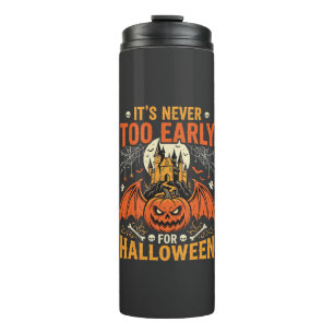 Halloween Pumpkin Never Too Early Castle Graphic_1 Thermal Tumbler