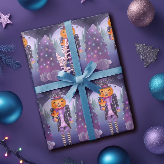 Halloween Pumpkin Nutcracker Wrapping Paper (Creator Uploaded)