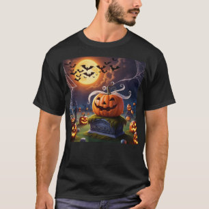 Halloween Pumpkin on a Headstone T-Shirt