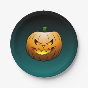 Halloween Pumpkin on a Paper Plate