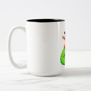 Halloween Pumpkin on Monster Duo Two-Tone Coffee Mug