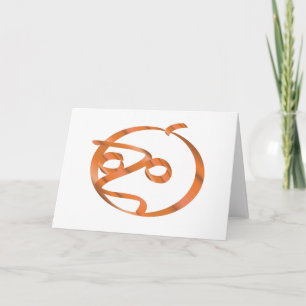 Halloween pumpkin on transparent background card