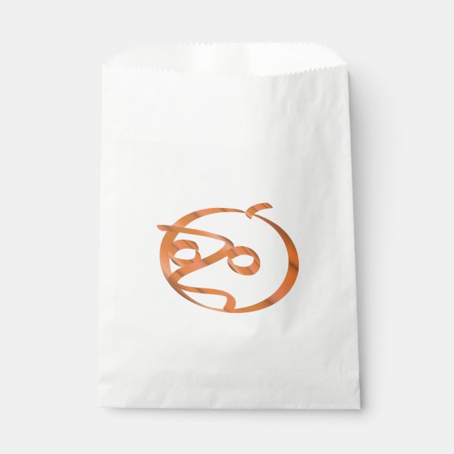 Halloween pumpkin on transparent background favour bag (Front)