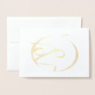 Halloween pumpkin on transparent background foil card