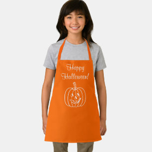 Halloween Pumpkin Orange All-Over Print Apron