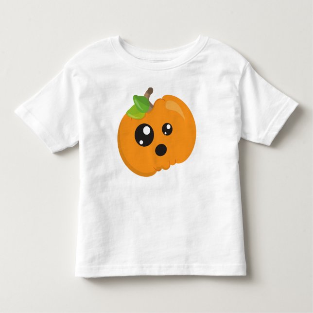 Halloween Pumpkin, Orange Pumpkin, Trick Or Treat Toddler T-Shirt (Front)
