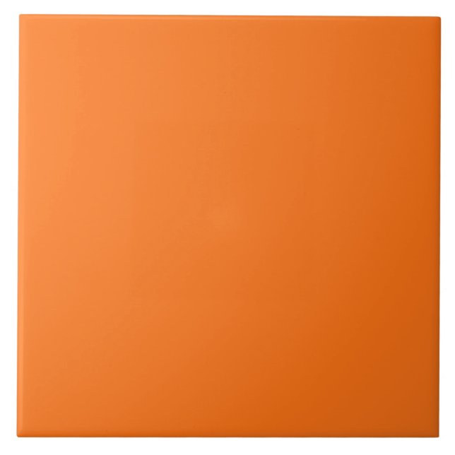 Halloween Pumpkin Orange solid color tile (Front)