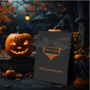 Halloween Pumpkin Orange Trick or Treat Favour Box