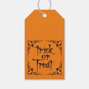 Halloween Pumpkin Orange Trick or Treat Gift Tags