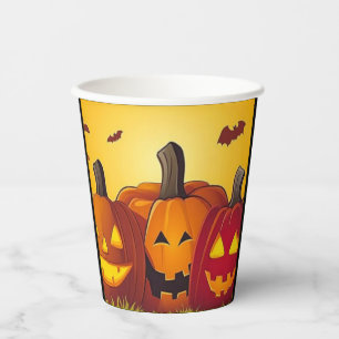 Halloween pumpkin paper cups