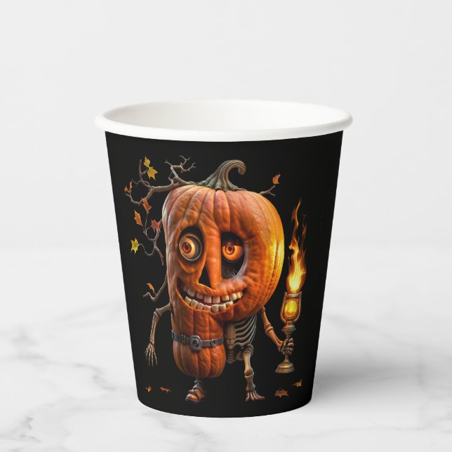 Halloween Pumpkin Paper Cups (Front)