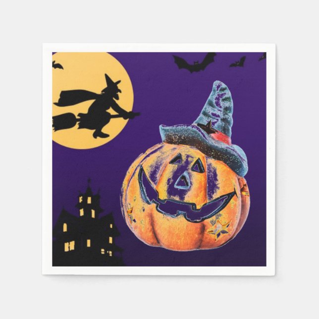 Halloween Pumpkin Paper Napkin (Front)