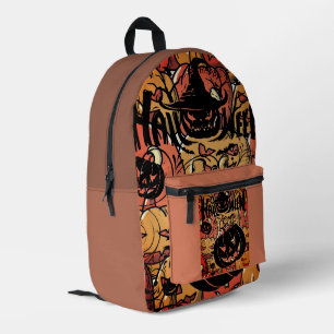 Halloween,Pumpkin Party, Scary Pumpkins Printed Backpack