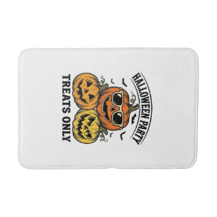 Halloween Pumpkin Party Vintage Jack O Lantern Shi Bath Mat