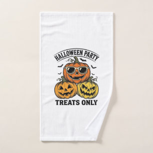 Halloween Pumpkin Party Vintage Jack O Lantern Shi Hand Towel