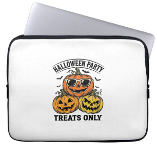 Halloween Pumpkin Party Vintage Jack O Lantern Shi Laptop Sleeve