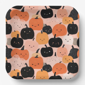 Halloween Pumpkin Patch – Festive Fall Paper Plate