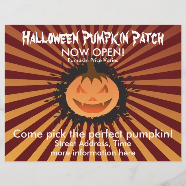 Halloween Pumpkin Patch Flyer (Front)