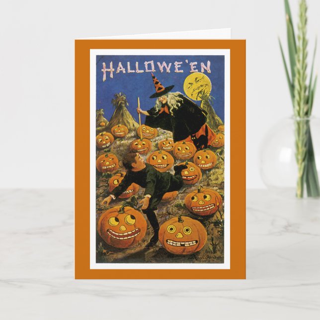 Halloween Pumpkin Patch Nightmare Card (Front)