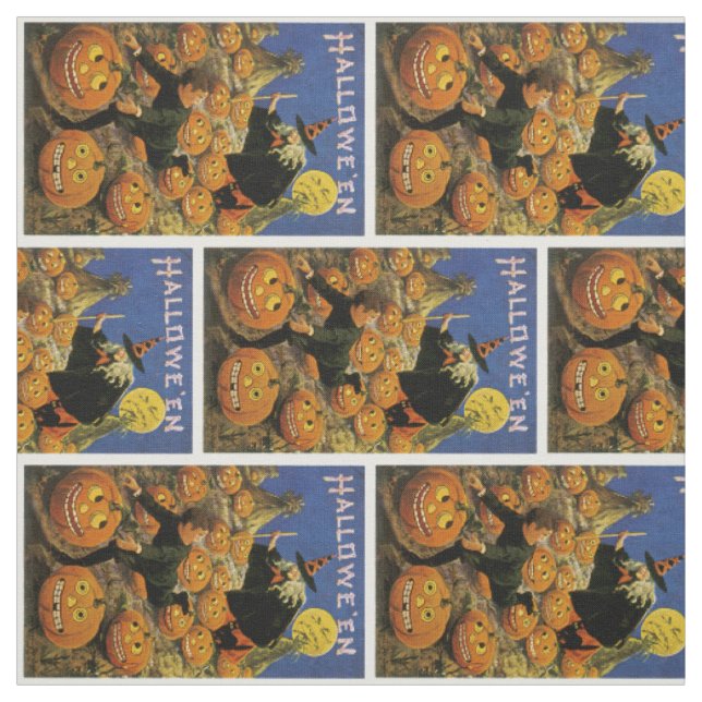 Halloween Pumpkin Patch Nightmare Fabric (Swatch)