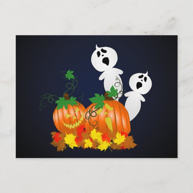 Halloween Pumpkin Patch Postcard (Front)