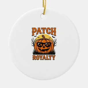 Halloween Pumpkin Patch Vintage Jack O Lantern Shi Ceramic Ornament