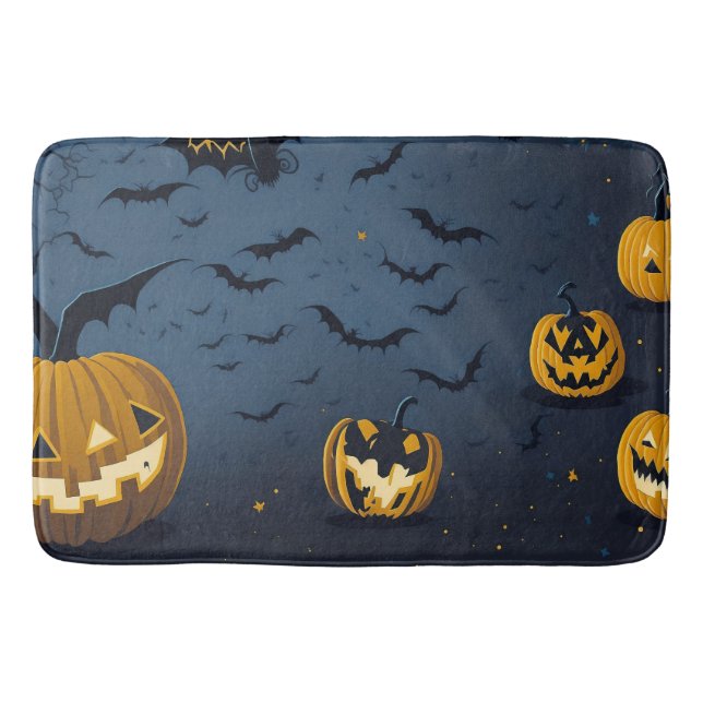 halloween pumpkin pattern bath mat (Front)