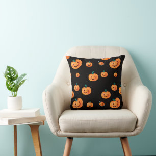 Halloween Pumpkin Pattern Cushion