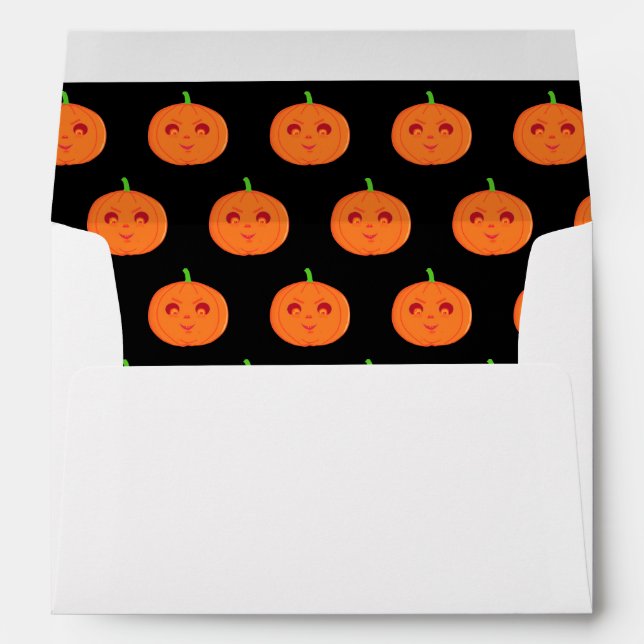 Halloween Pumpkin Pattern Envelope (Back (Bottom))