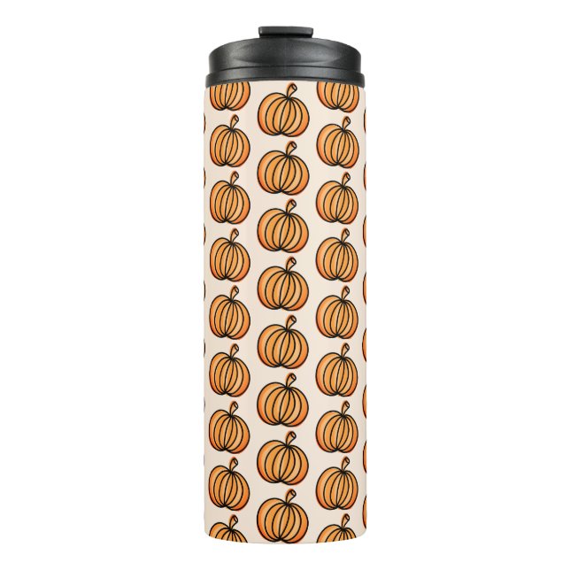 Halloween Pumpkin pattern Thermal Tumbler (Front)