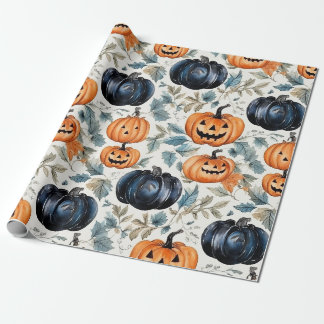 Halloween Pumpkin Pattern Wrapping Paper