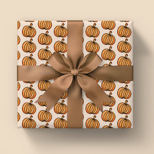 Halloween Pumpkin pattern Wrapping Paper Sheet