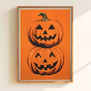 Halloween Pumpkin Poster Harvest Pumpkin Poster 