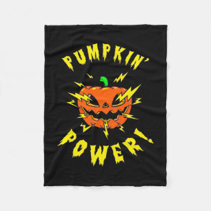 Halloween Pumpkin Power Fleece Blanket