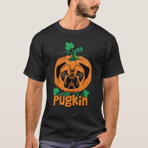 Halloween Pumpkin Pugkin Dog Pug Pul T-Shirt