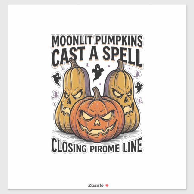 Halloween Pumpkin Quote Moonlit Jack O Lantern Eng (Sheet)