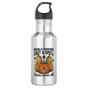 Halloween Pumpkin Quote Moonlit Jack O Lantern Eng 532 Ml Water Bottle