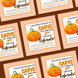halloween pumpkin real estate client referrals favour tags