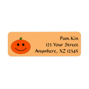 Halloween Pumpkin Return Address Label