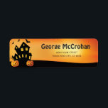 Halloween Pumpkin Return Address Label<br><div class="desc">Halloween Pumpkin Return Address Label. For further customisation,  please click the "Customise it" button and use our design tool to modify this template.</div>