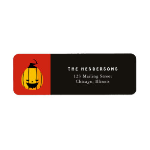 Halloween Pumpkin Return Address Label
